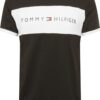 TOMMY HILFIGER Tričko černá / bílá / červená / námořnická modř