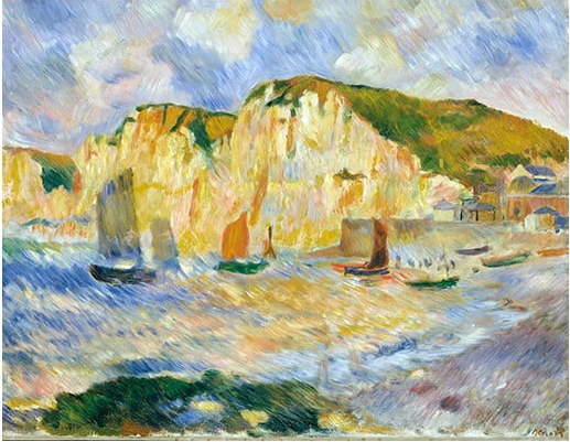 Reprodukce obrazu Auguste Renoir - Sea and Cliffs