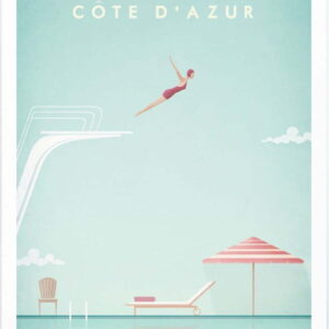 Plakát Travelposter Côte d'Azur