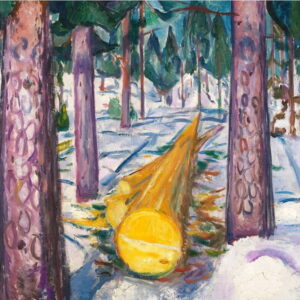 Reprodukce obrazu Edvard Munch - The Yellow Log