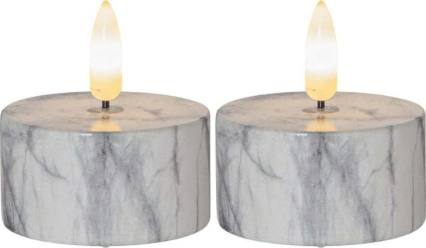 LED svíčky v sadě 2 ks (výška 6 cm) Flamme Marble – Star Trading. Nejlepší citáty o lásce