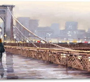 Obraz Styler Canvas Watercolor New York Bridge