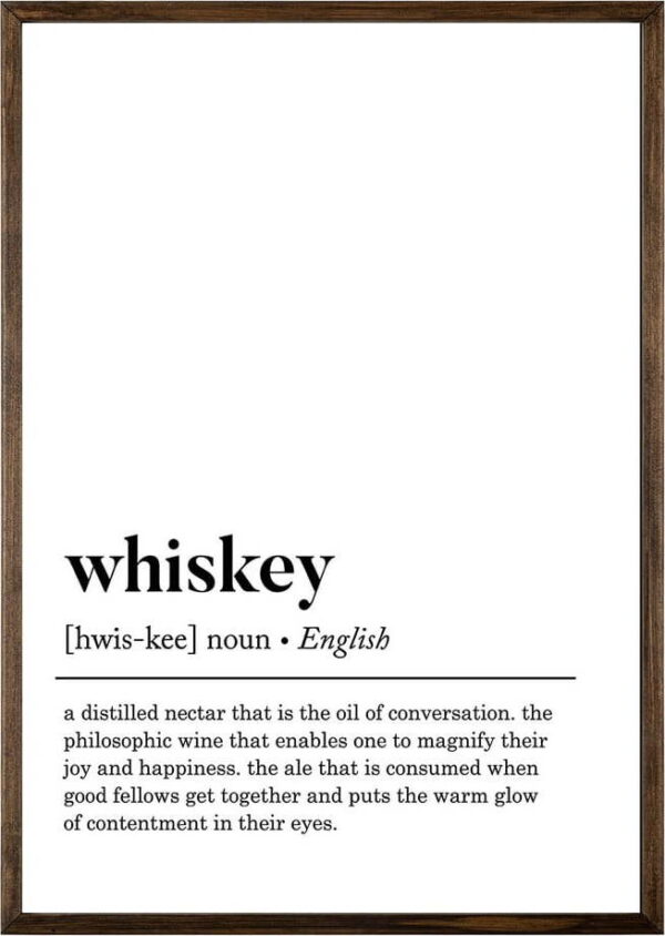 Plakát 50x70 cm Whiskey – Wallity. Nejlepší citáty o lásce