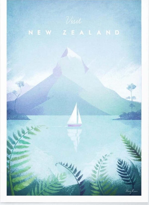 Plakát Travelposter New Zealand