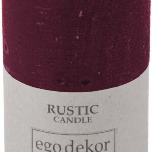 Vínově červená svíčka Rustic candles by Ego dekor Rust