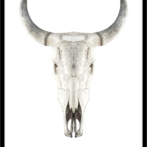 Plakát v rámu 50x70 cm Cow Skull – Malerifabrikken. Nejlepší citáty o lásce