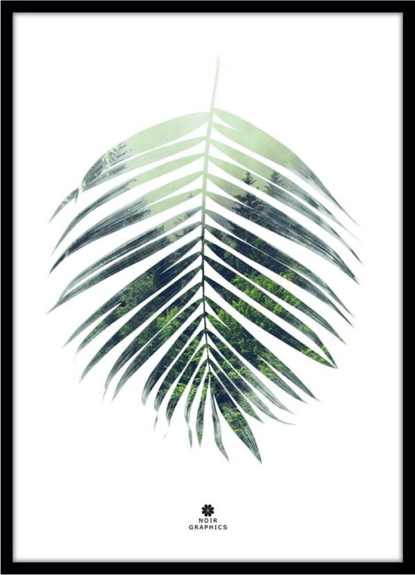 Plakát v rámu 50x70 cm Palm Leaf – Malerifabrikken. Nejlepší citáty o lásce