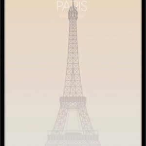 Plakát v rámu 50x70 cm Paris Eiffel Tower – Malerifabrikken. Nejlepší citáty o lásce