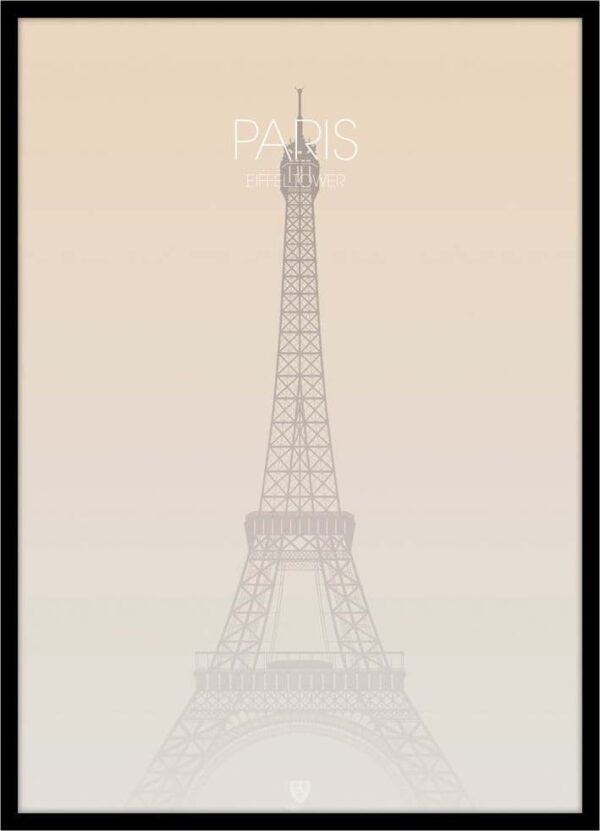 Plakát v rámu 50x70 cm Paris Eiffel Tower – Malerifabrikken. Nejlepší citáty o lásce